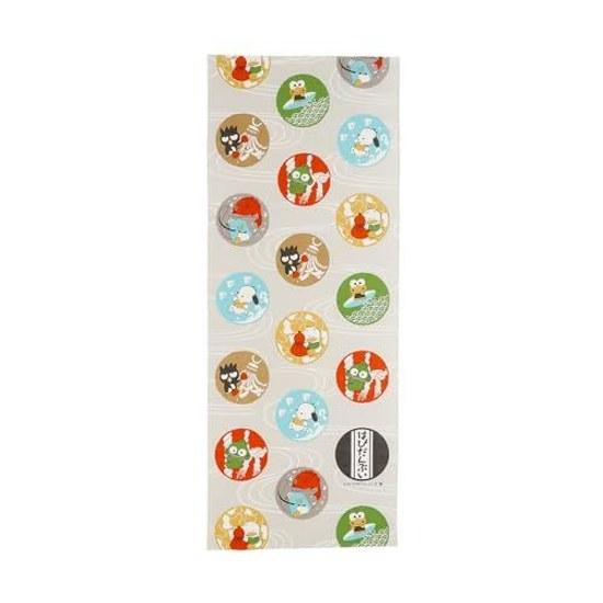 Marushin Tenugui Sanrio Characters Hapidanbui Traditional Patterns Nostalgic Revival Towel Thin Japan Made Bath Souvenir Overseas Foreign Foreigners