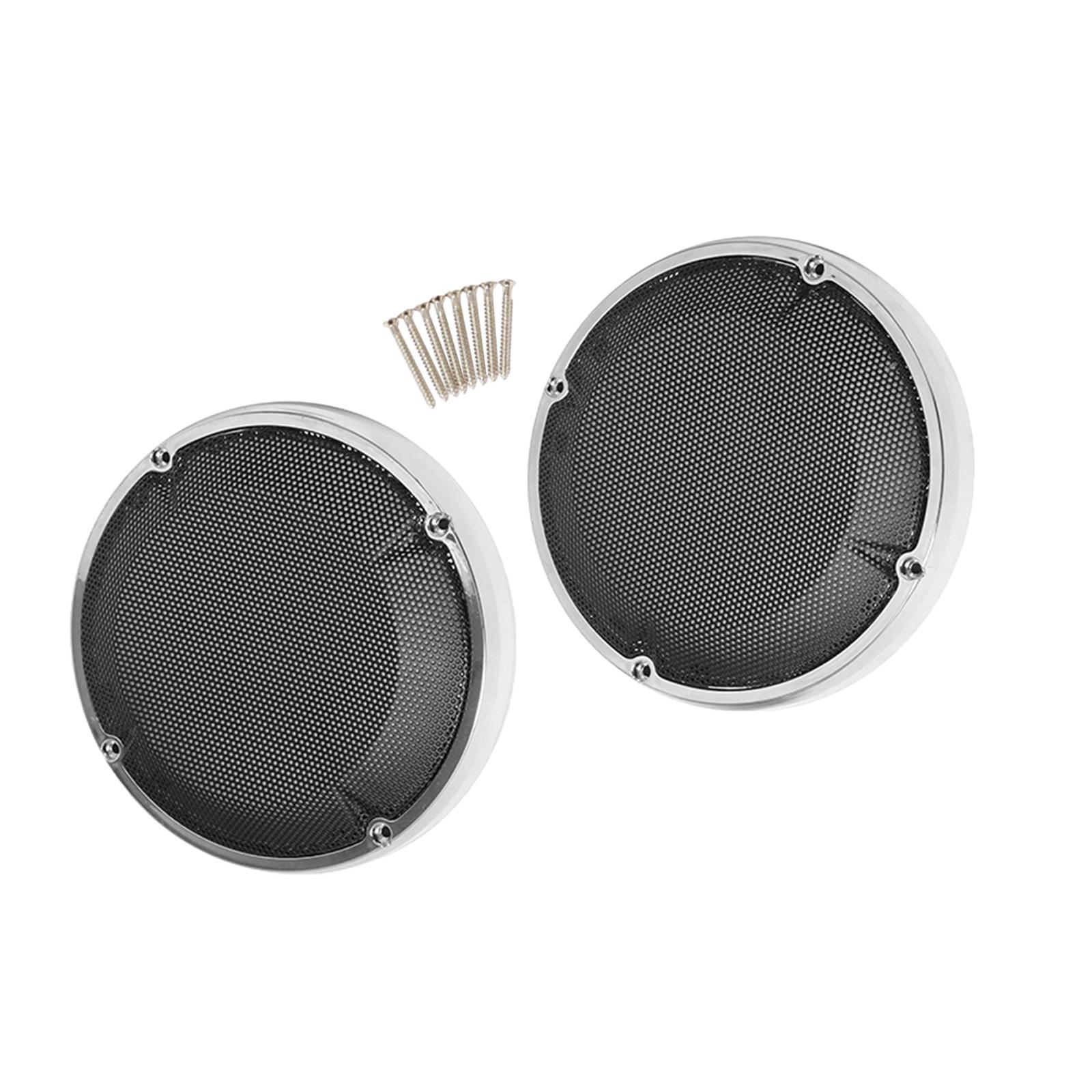 

2Pcs/Set Motorcycle 6.5 Speaker Covers Fits for the Motorbike accessories серебряный