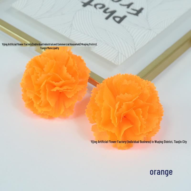 5cm Silk Carnation Marigold Wreath Flower Ball Pendant for Door Frames & DIY Decor