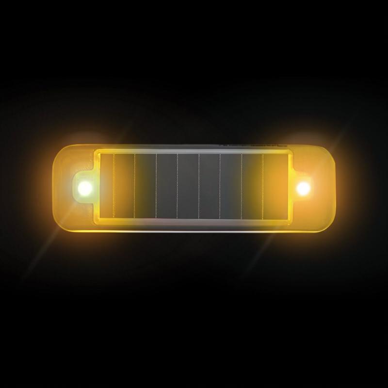 Universal Solar Powered Warning Strobe Light Wireless Vibration Sensor Anti Rear End Signal Lamp For Car Auto Motorcycle