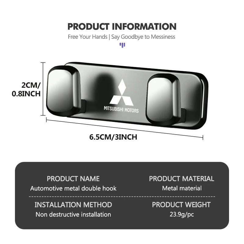 cwpc9 Car Seat Hook for Mitsubishi All Models Outlander Lancer ASX Seat Back Storage Holder Headrest Hook Interior Accessories