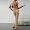 Dámské podzimní zimní elegantní kombinéza slim fit sexy podprsenka bez ramínek Jednobarevný overal bez zad