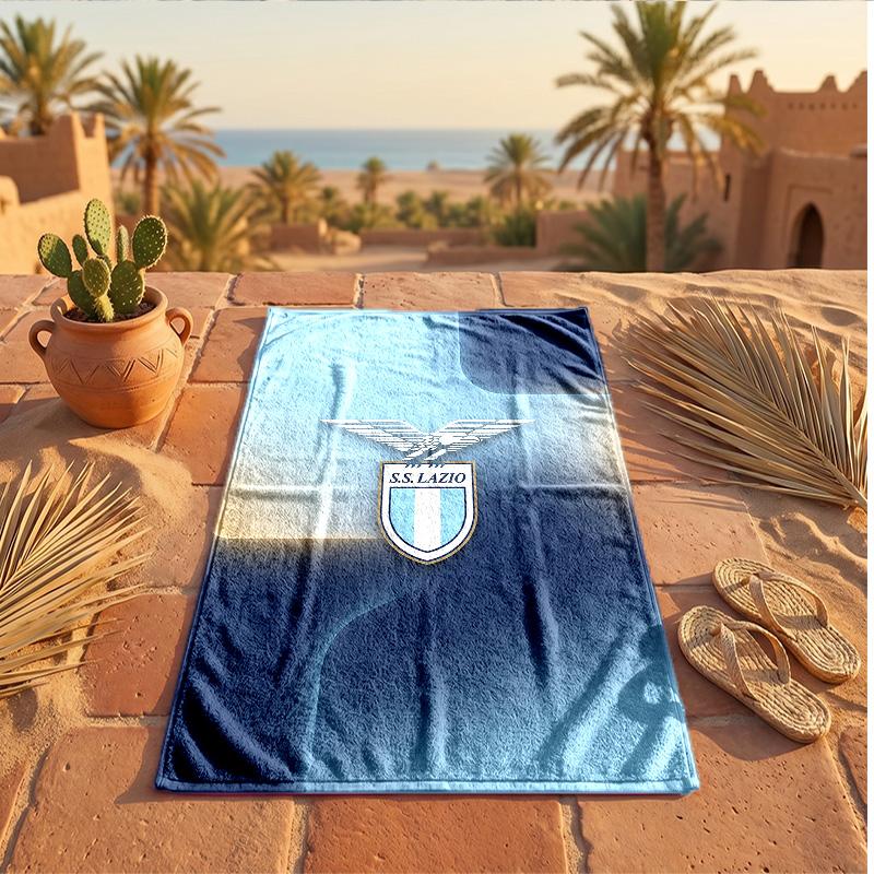 Lazio FC Print Microfiber Beach Towel Quick Dry Absorbent Large Towel For Beach Swimming Travel