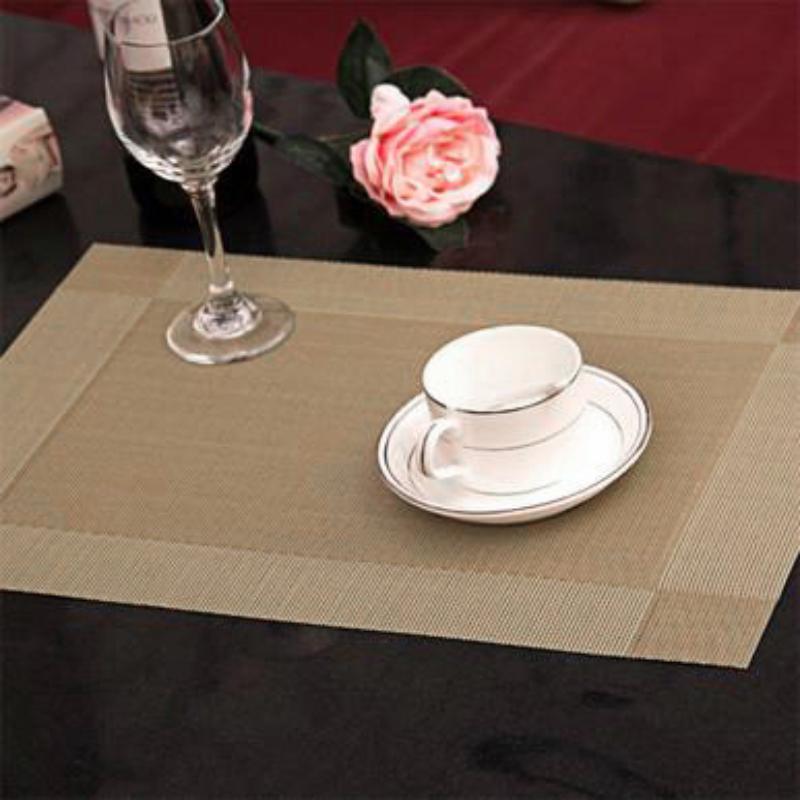 Teslin Placemat, European-style Western Placemat, Hotel PVC Placemat, Non-slip and Heat-insulating Coaster, Easy-to-wash and Quick-drying Table Mat