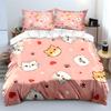 Cartoon Cat, Cat Scratch Pattern Print Bedding Set 1 Duvet Cover 2 Pillowcases For Adult And Children Luxury Gift Full Size