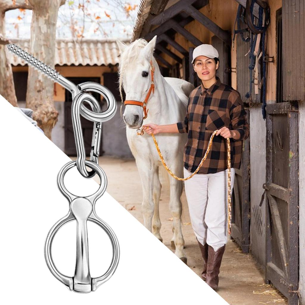 Horse Tie Ring Stainless Steel Training Equipment Quick Release Horse Tie Ring Reins For Stables Carriages Grooming Station Wash