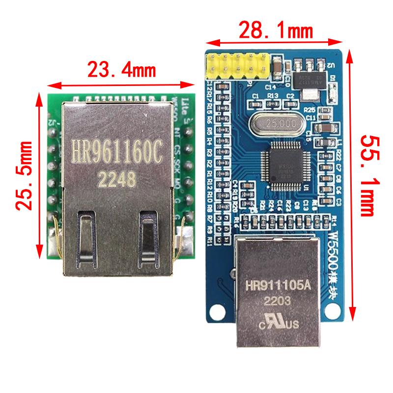 W5500 Ethernet-Netzwerkmodul-Hardware TCP/IP 51/STM32-Mikrocontroller-Programm über W5100