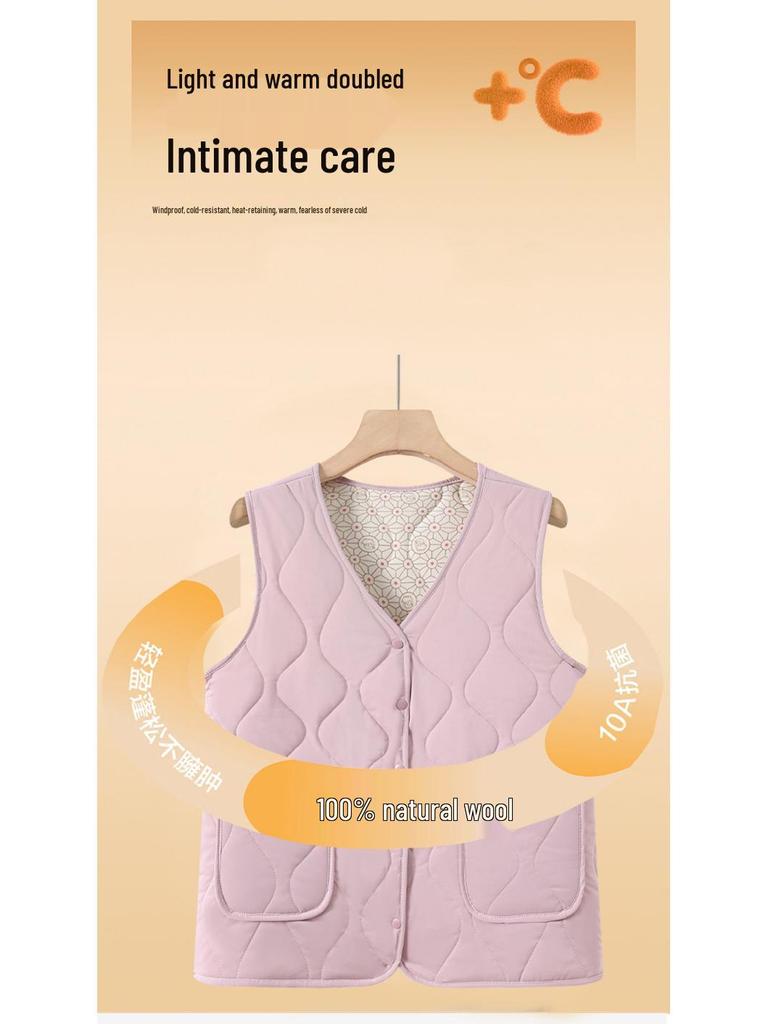 Women's Thickened Cape Vest for Autumn/Winter 2025 - Stylish and Warm for Middle-Aged and Elderly