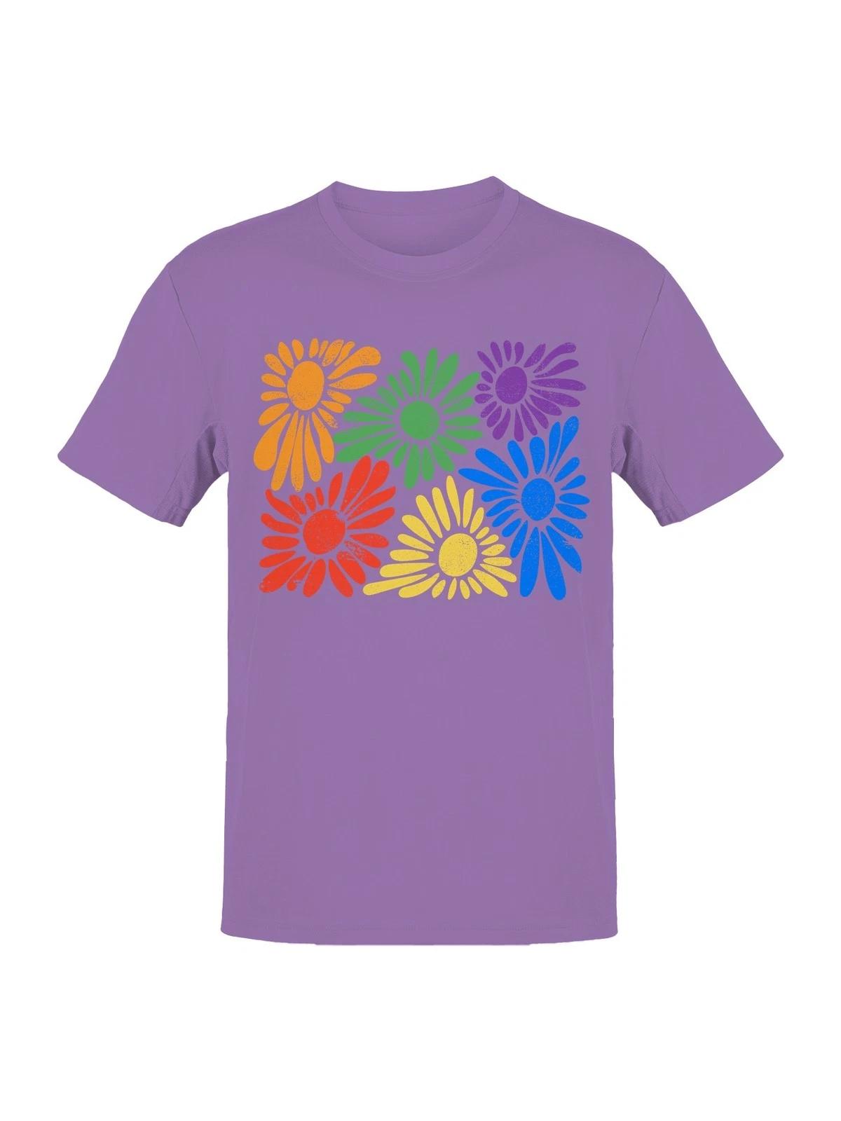 Vibrant Floral Kaleidoscope Men s T-shirt XXXXL