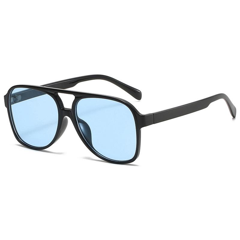 

New Fashion Vintage Sunglasses Woman Brand Designer Double Bridges Sun Glasses Female Candy Colors Clear Lens Oversized Shades Other
