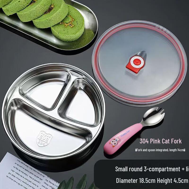 

Stainless Steel 2-Compartment Meal Plate (2-Pack)