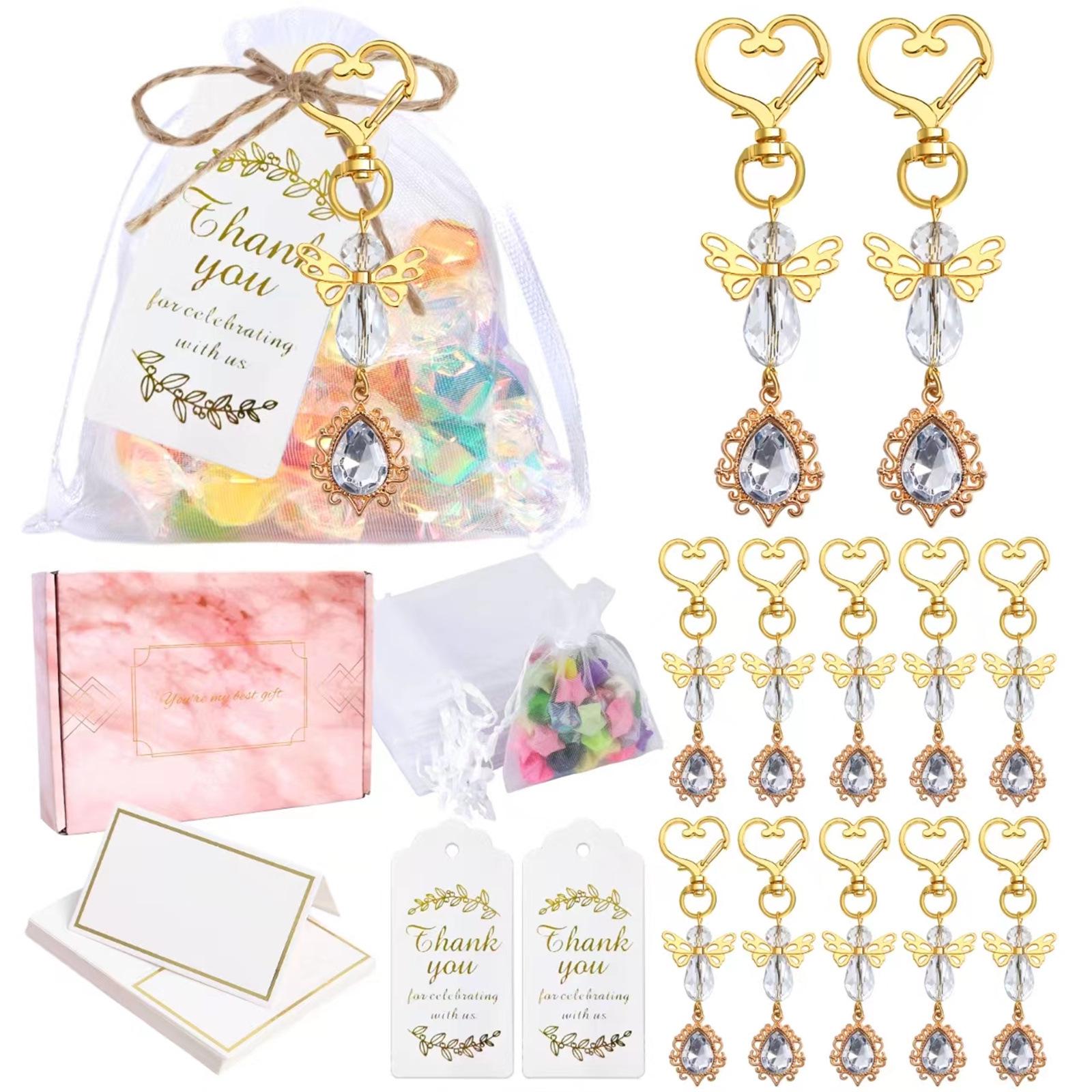 Creative Guardian Angel Heart Keychain Pendant - Wedding Favor Thank You Gift