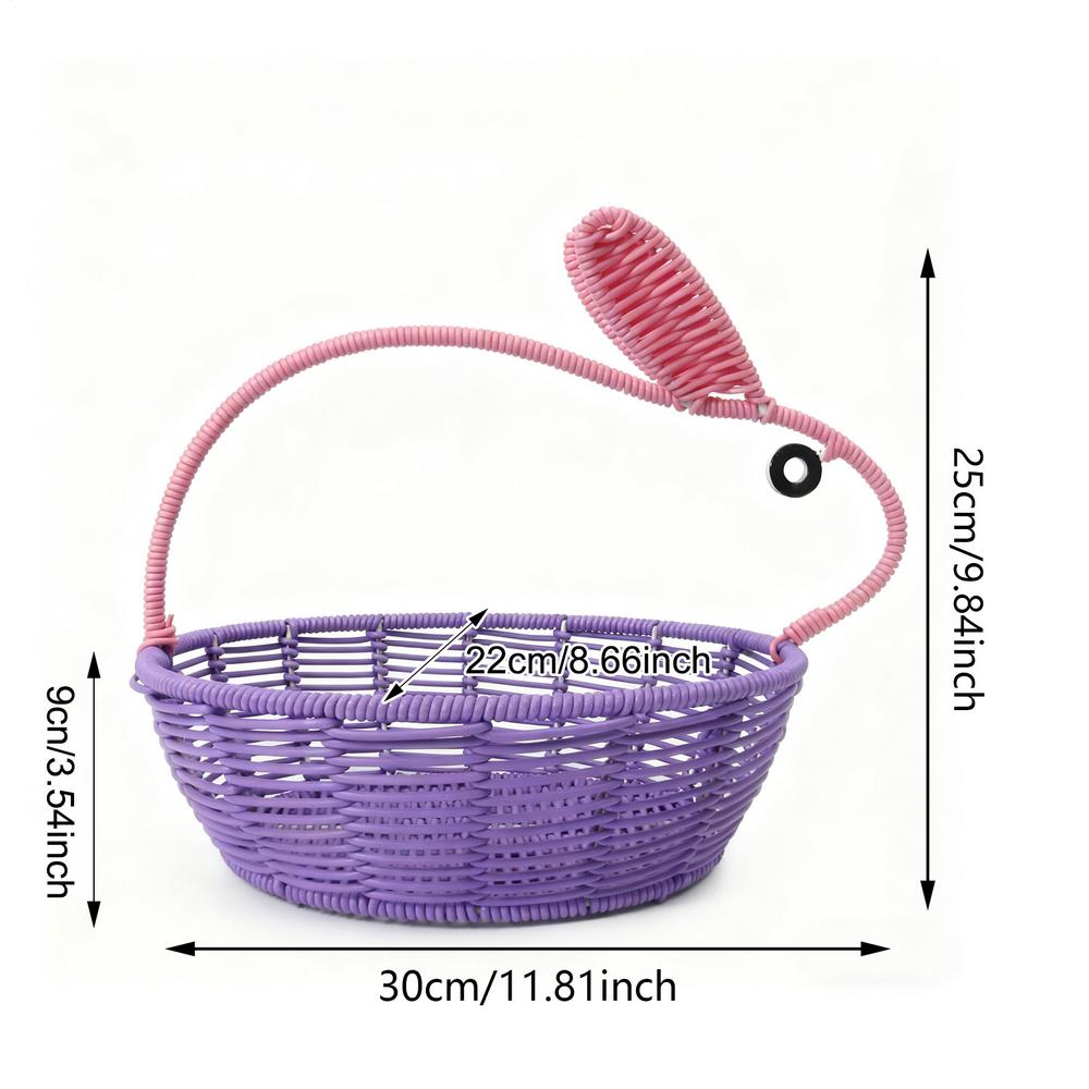 

Rattan Storage Basket Cute Home Decor Rattan Woven Baskets For Storage For Kitchen Pantry Bedroom Living Room Bathroom Farmhouse фиолетовый