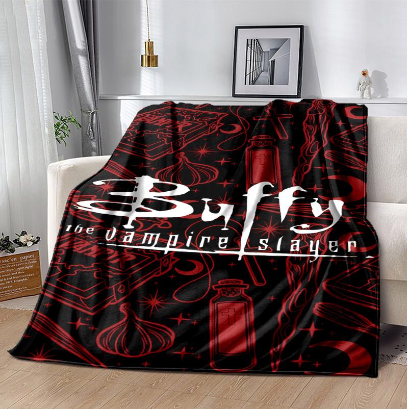 Buffy Flannel Blanket Soft Warm All-Season Throw, Design for Camping, Car Travel, Hiking Sofa, Bed, Office Perfect Gift for Parties
