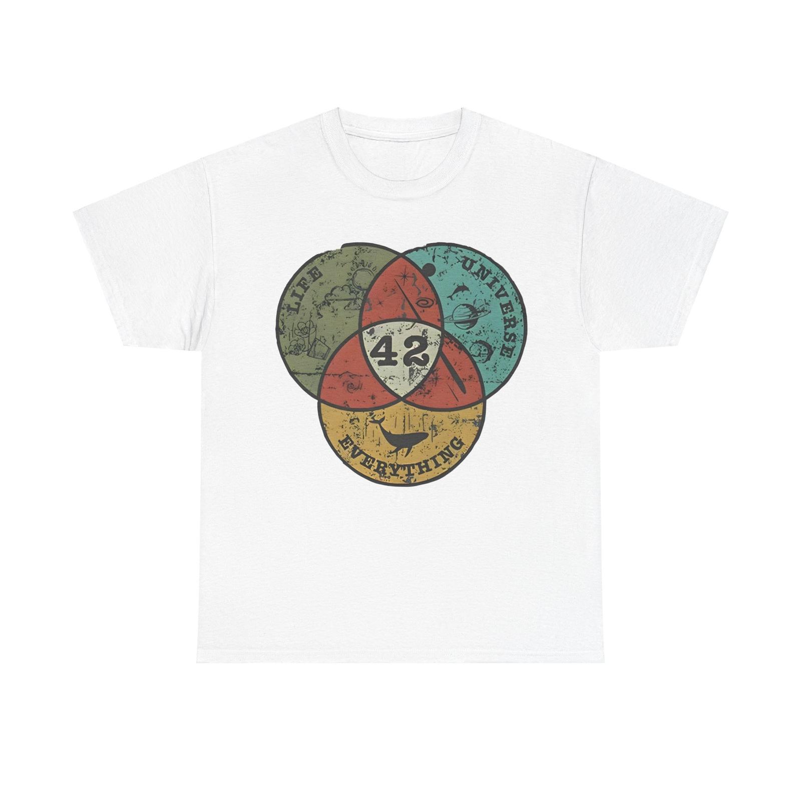 The Hitchhiker s Guide to the Galaxy 42 Graphic Unisex Tee T Shirt XXXL