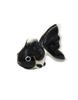 Yakushi Kiln Chopstick Ceramic Goldfish Rest, (Black)