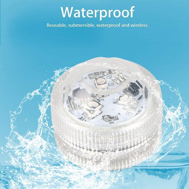 1 Stück Wasserdichte Tauch-LED Unterwasserleuchte Batteriebetrieben RGB Nachtlicht für Aquarium Schwimmbad Party Lampe