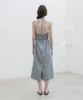 Mosyupamosyu Halterneck Strap Sleeveless Dress [Blue Khaki]