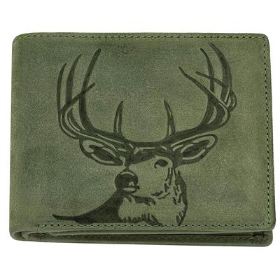 HORNBULL Richard Green RFID-blockierende Lederbrieftasche für Herren |