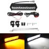 Motorcycle Headlight Light Handlebar LED Light Bar Set 60W LED With switch Kit Fits Most 7/8” Handlebars White Yellow Flicker