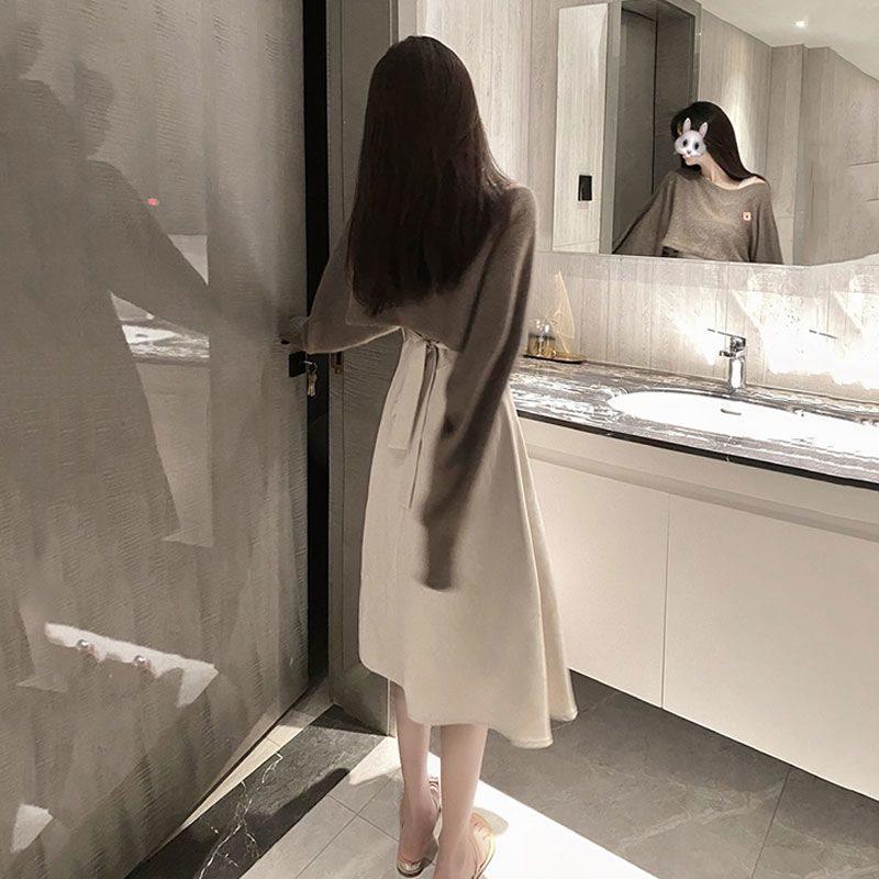 Autumn/Winter French-Inspired Knit Sweater Dress Set