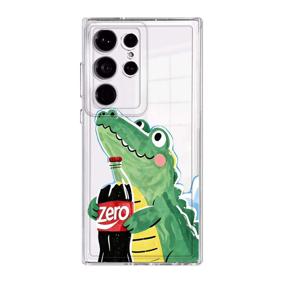 

Cartoon Crocodile Phone Cover Case for Samsung Galaxy S26 S21 S20 Plus S25 Edge S22 FE Note 20 Ultra 10 S23 Ultra S24 Galaxy S26