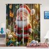 2pcs,Curtains Cute Santa Butterfly Garden Modern Curtains 100% Polyester Curtains Decorations Inside for Translucent Digital