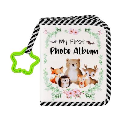 Weiches Foto-Stoffbuch Babys Meine Ersten Familienalbum Mein Erstes Fotoalbum Baby-Erinnerungsalbum Fassungsvermögen für 4×6-Bilder