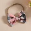 Baby Girl Cartoon Bear Plaid Patchwork Jumpsuit with Fake Straps and Long Sleeves - Autumn/Winter Trendy Outfit
