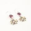 Natural Rhodolite Gemstone 925 Stamped Silver Jewelry Handmade Girls Earrings 2" EE-154-18