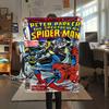 Spider Man Black Graphic Blanket Suitable For All Seasons Camping Trip Air Conditioning Blanket Christmas Gifts Digital Printing