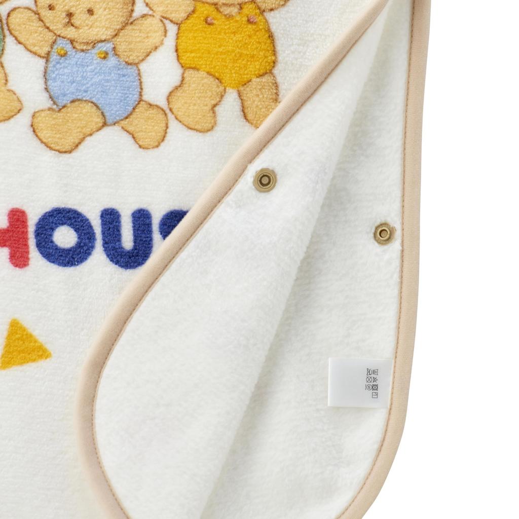 MIKI HOUSE Cotton Bear Made In Prevents Colds While Cold Weather For Boys and Infant Ivory Sleeper, Design, Japan, Sleeping, Protection, Girls, Baby,