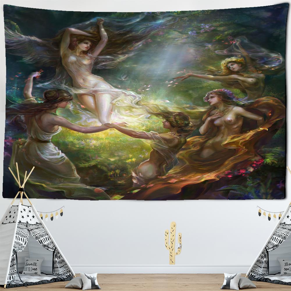 2020 Neue Weihnachtsbäume Wandteppich zum Aufhängen an Weihnachten, Hängetuch, Szenendekoration, Wandtuch, mehrere Größen