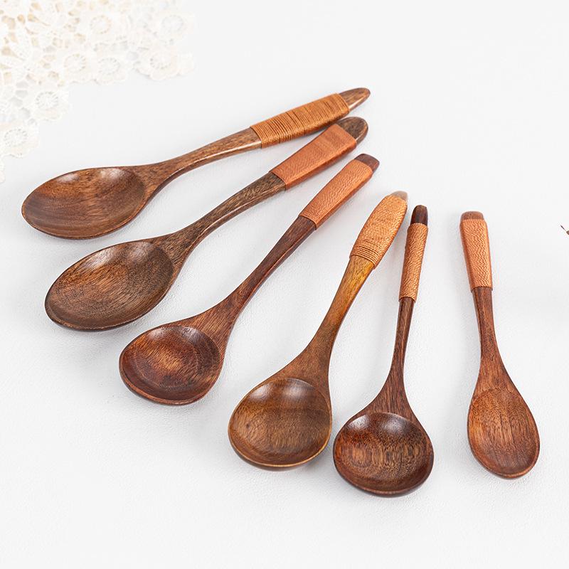 Japanese Style Camphor Wooden Spoon for Soup & Honey Stirring