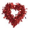Heart Shaped Wreath Wall Hanging Decor Love Heart Wreath Valentine's Day Wreath for Window Party Indoor Front Door Festival