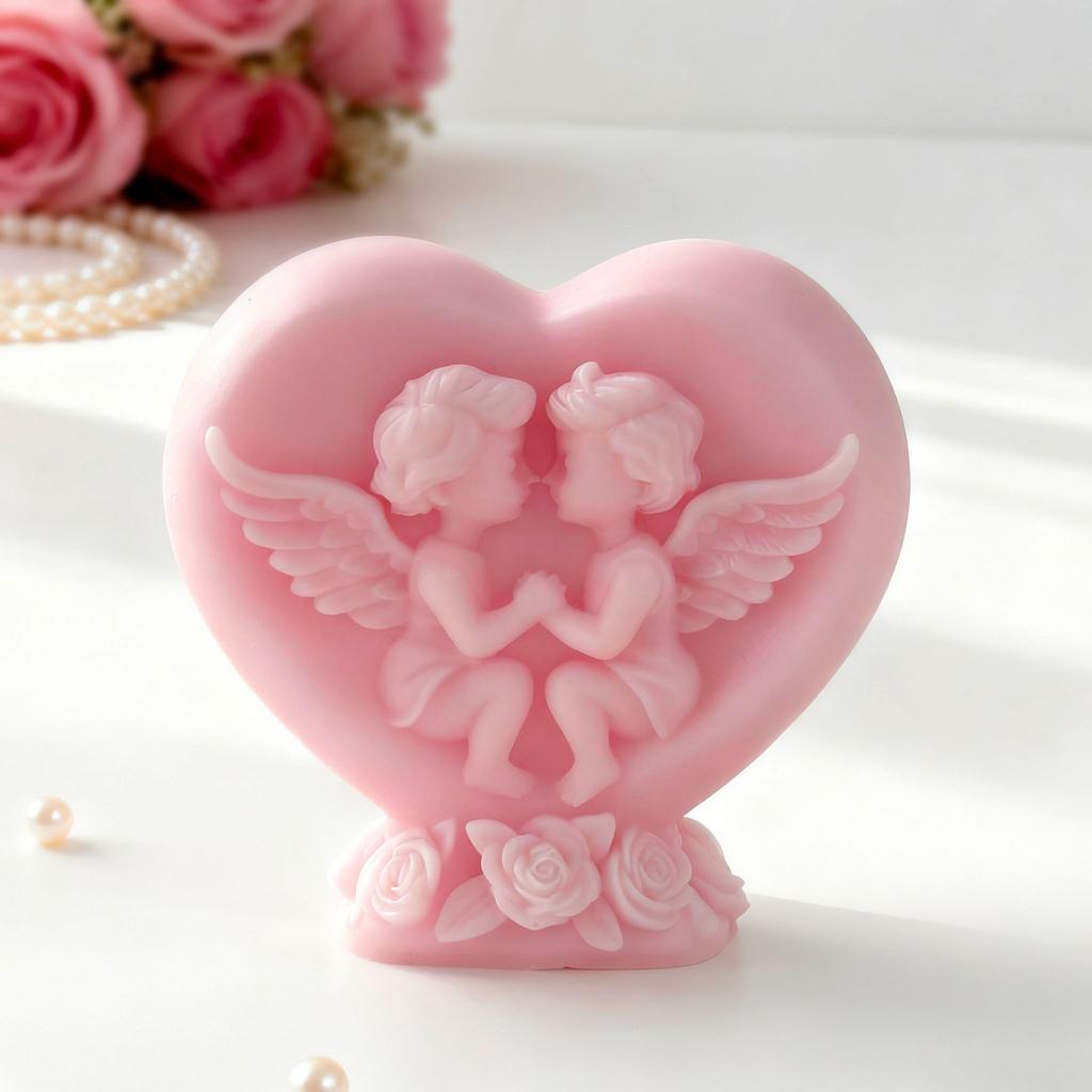 3D Love Little Angel Silicone Candle Mold DIY Valentine's Day Aroma Gypsum Resin Decoration Molds Soap Candle Making Supplies