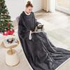 Wearable TV Blanket with Sleeves - Thick Fleece Lazy Sofa Blanket for Adults, Warm Cozy Nap Throw for Men & Women Winter