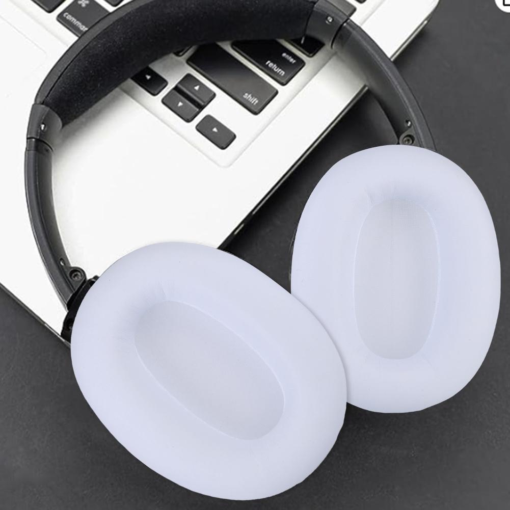 1 Pair Replacement Ear Pads Noise Isolation Memory Foam Ear Cushions Protein Leather Earmuffs for MPOW H12 ANC Headphone