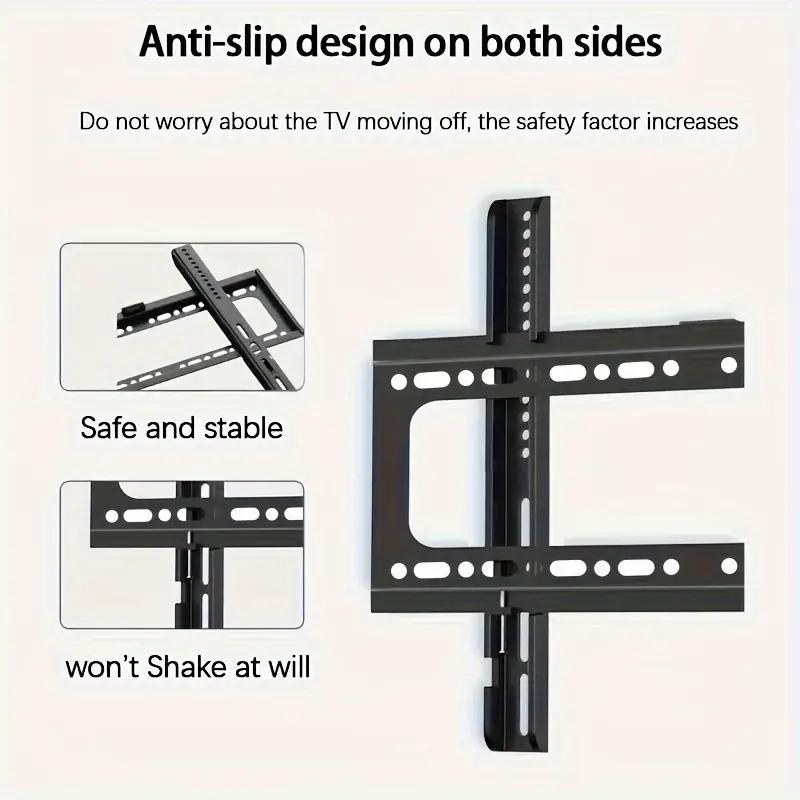 Fixed TV Wall Mount Bracket for 26-63 Inch Screens, Metal, VESA Mount 400x400mm,Load-Bearing 50Kg/110lb Secure Mounting for Home