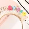 TREETIP Custom Birthday Girl Headband Colorful Glitter Letters Lace Trim Hair Band Party Photo Prop Kids Women Girls Decoration