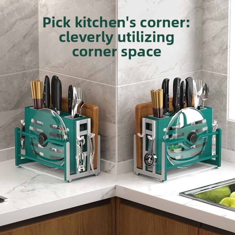 Cutting Board Integrated Cutlery Holder Drainer Spoon Fork Tableware Container  Kitchen Organizer
