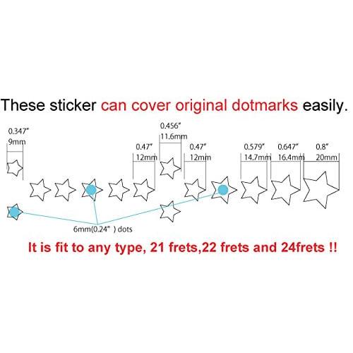 Jockomo Estrella de los Everly Brothers (Perla blanca) Pegatina de Incrustación para Guitarra