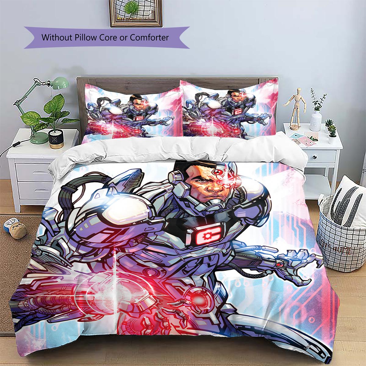 

Cyborg Printed Bedding Set Duvet Cover Pillowcase No Filler, Soft Home Bedroom Decor, Perfect Gift for Fans.chl 135x200cm