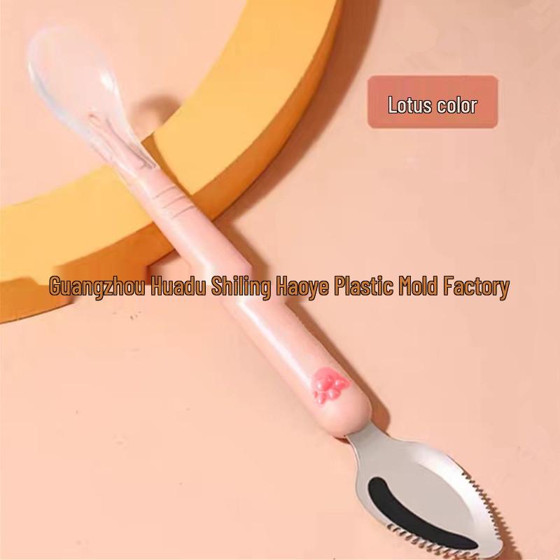 

Двусторонняя мягкая ложка для детского питания из нержавеющей стали и скребок для яблочного пюре