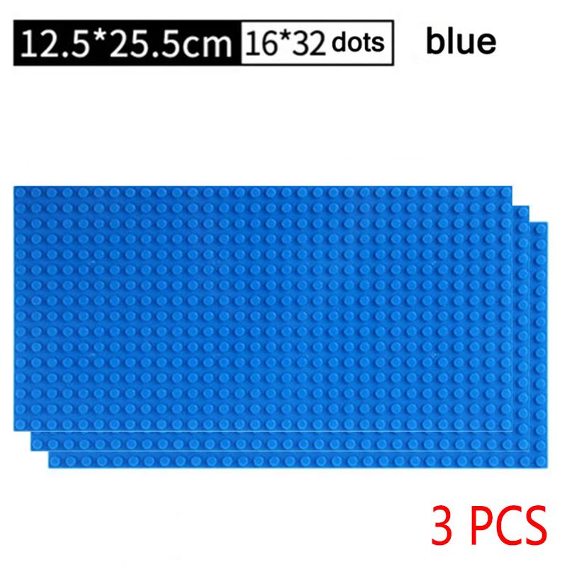 Non-Toxic 3Pcs Classic Base Plates Blocks 32X32 32X16 Dots Building Baseplates Bricks Assembly City Road Moc Friends City Toys