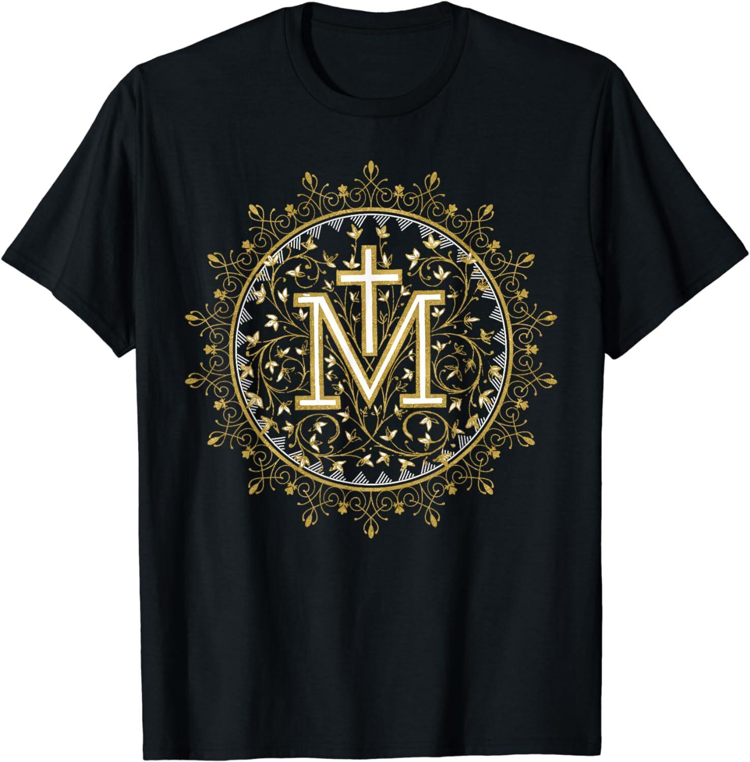 NEW LIMITED Hail Mary Catholic Our Lady Holy Blessed Maria T-Shirt S разноцветный