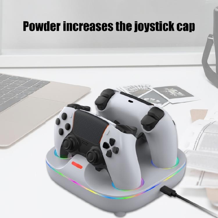 Double Controller Charging Base with LED Status Indicator Light Charging Holder Dock for P5 Gaming Handle
