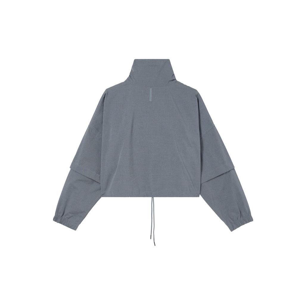 Nike Sportswear Tech Pack Solid Color Stand Collar Zip Short Sleeve Jacket Women Jacket Heather-Gray DV8488-050