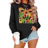 Women's Loose Comfortable Casual Fashionable Character Printing Round Neck Long Sleeved Sweatshirt