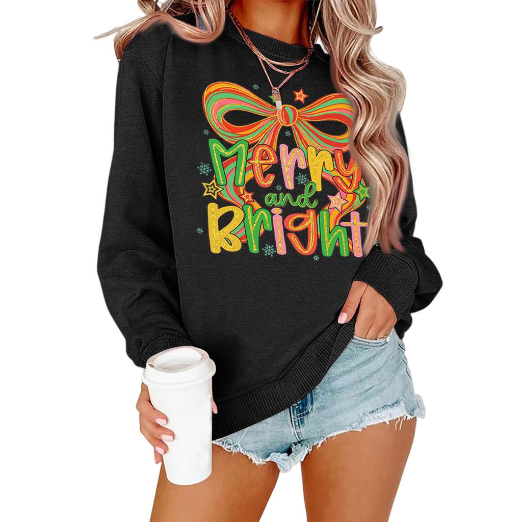 Women's Loose Comfortable Casual Fashionable Character Printing Round Neck Long Sleeved Sweatshirt